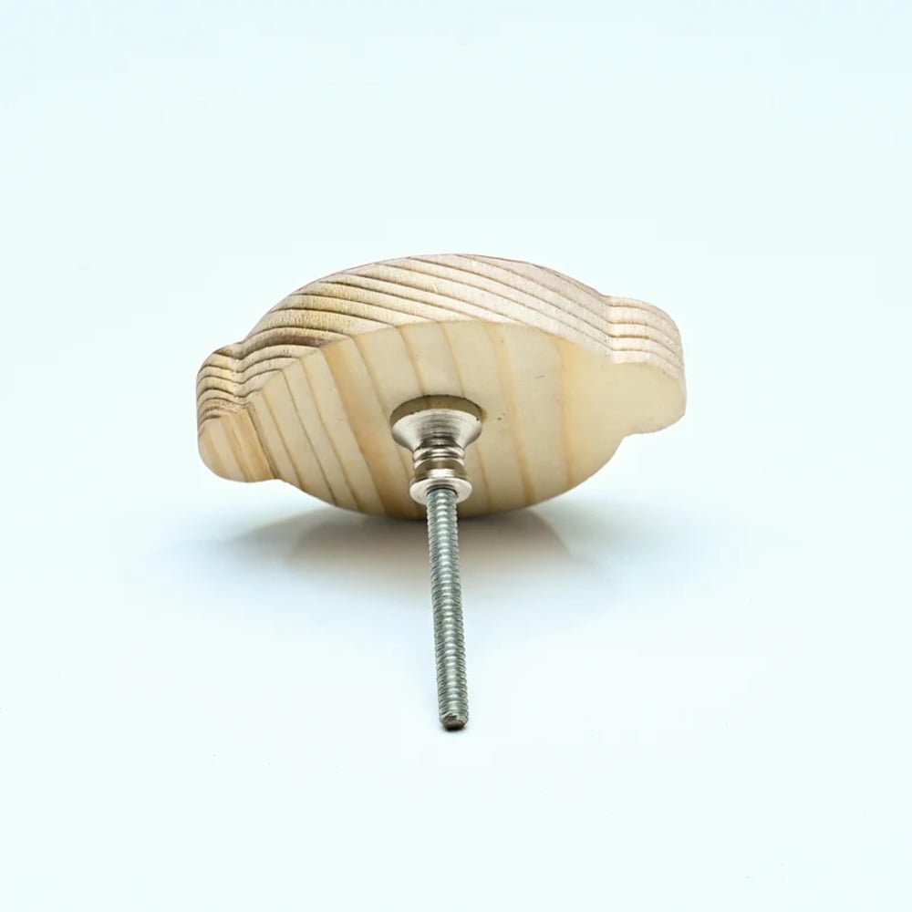 Handmade Pine Wood Monkey Face Knob for Kids Furniture